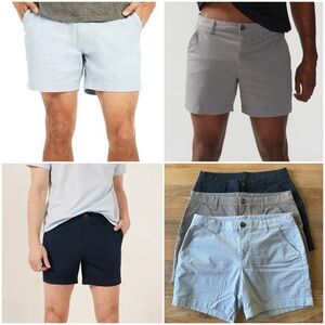 3 Pairs Chubbies 5.5" Flat Front Chino Shorts Men's Size 32 Blue Gray Navy.  21